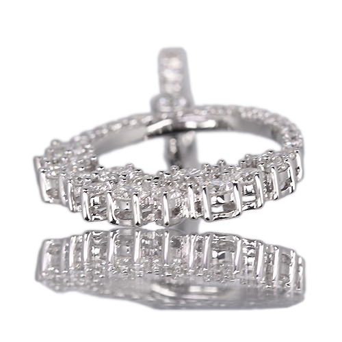 第443回抽選販売＞ダイヤモンド 2.0ct ホワイトゴールド ピアス