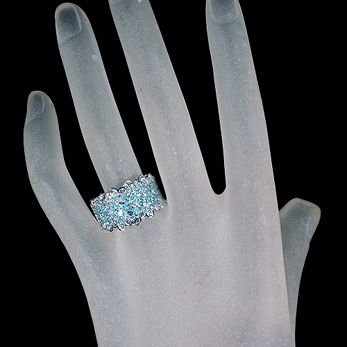 パライバトルマリン 1.1ct ダイヤモンド 1.4ct プラチナ リング(指輪 パライバトルマリン 1.1ct ダイヤモンド 1.4ct プラチナ リング(指輪