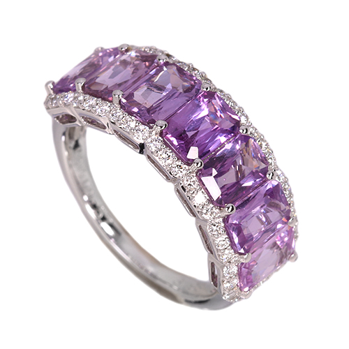 第444回抽選販売＞パープルサファイア 約4ct ダイヤモンド 0.3ct