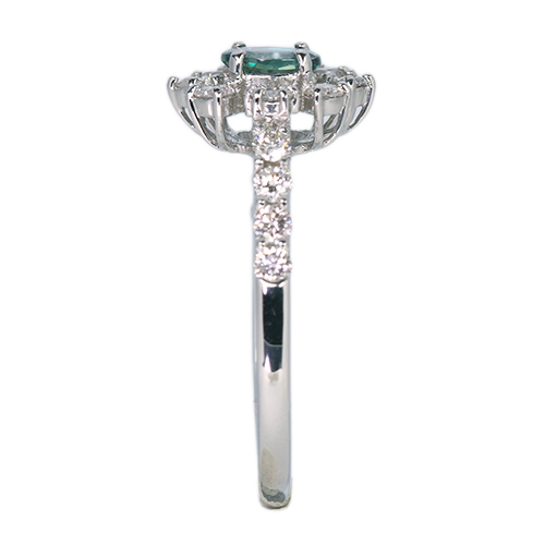 0.15Cアレキサンドライト＆0.13Cダイヤモンドプラチナリング アレキサンドライト 0.27ct ダイヤモンド 0.8ct プラチナ リング