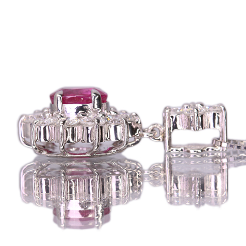 ミャンマー産(ビルマ産)ルビー 約1.4ct ダイヤモンド 1.0ct プラチナ