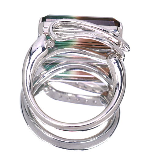 プラチナ　バイカラートルマリン　リング バイカラートルマリン 2.2ct ダイヤモンド プラチナ リング(指輪