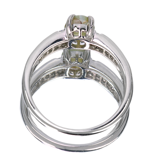 クリソベリルキャッツアイ 1.0ct ダイヤモンド 0.3ct プラチナ