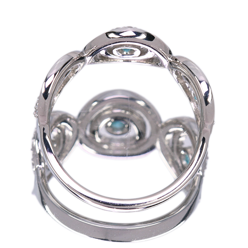 ブラジル産パライバトルマリン 0.12ct ダイヤモンド 0.2ct