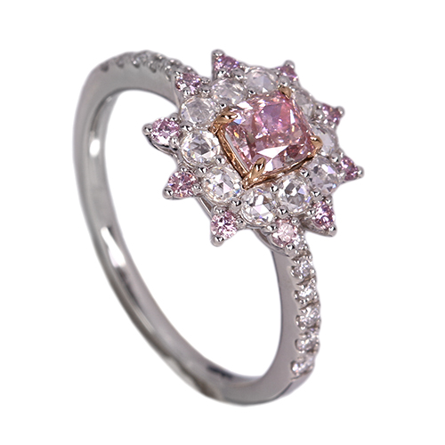 ピンクダイヤモンド 0.51ct/FPP/SI2 ピンクダイヤモンド 0.12ct ローズ