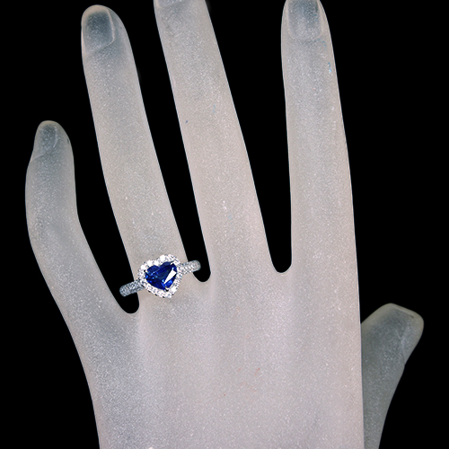 JE192☆高級 ブルーダイヤモンド0.53ct プラチナ リングの通販