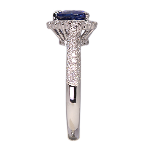 専用JJ384★高級 ブルーサファイア1.05ct ダイヤ プラチナ ヘッド ブルーサファイア 1.53ct ダイヤモンド約1ct プラチナネックレス