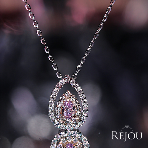 パープルダイヤモンド 0.11ct/FIPPu/SI1 ダイヤモンド プラチナ ピンク