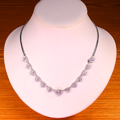 ピンクダイヤモンド/ダイヤモンド 6.2ct プラチナ ネックレス