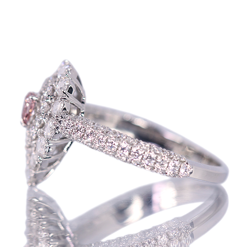 第447回抽選販売＞ピンクダイヤモンド 0.092ct/FVP/SI1 ローズ