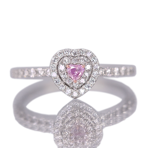 ハートシェイプピンクダイヤモンド 0.2ct/FVPP/SI2 ダイヤモンド