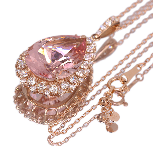 第448回抽選販売＞モルガナイト 9.1ct ダイヤモンド 1.0ct ピンク
