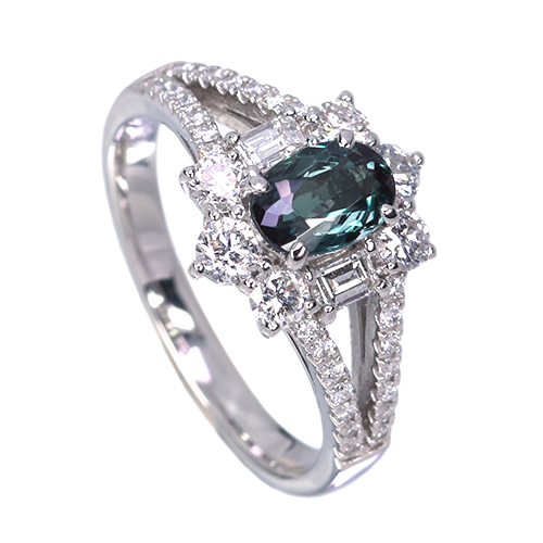 第448回抽選販売＞アレキサンドライト 0.68ct ダイヤモンド 0.7ct