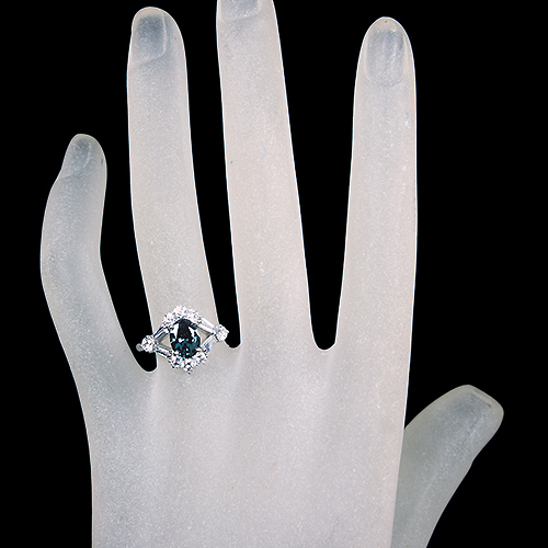 新作＞ブラジル産アレキサンドライト 1.2ct ダイヤモンド 1.0ct