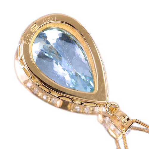 サンタマリアアクアマリン 約11ct ダイヤモンド 約0.2ct イエロー