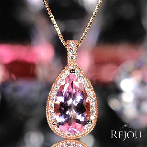 JN334-1 Pt900 トップ 約2.0ct ピンクモルガナイト PT900 ﾓﾙｶﾞﾅｲﾄﾈｯｸﾚｽ 1.14ct | Merak jewelry shop | 福井県福井市