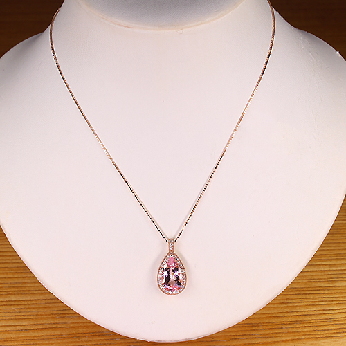 1/美品 K18PG ピンクゴールド モルガナイト2.30ct ペンダントトップ 1/美品 K18PG ピンクゴールド モルガナイト2.30ct ペンダント
