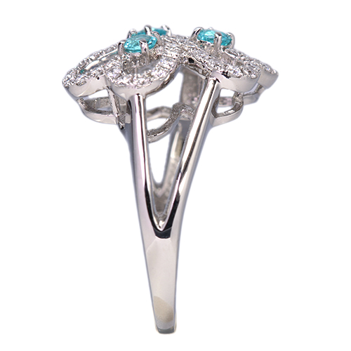 ブラジル産パライバトルマリン 約0.2ct ダイヤモンド 0.3ct プラチナ