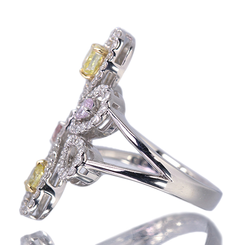 ピンクダイヤモンド 0.052ct/FIP/SI2 パープルダイヤモンド 0.069ct 