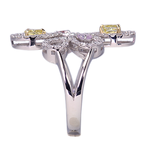 ピンクダイヤモンド 0.052ct/FIP/SI2 パープルダイヤモンド 0.069ct 