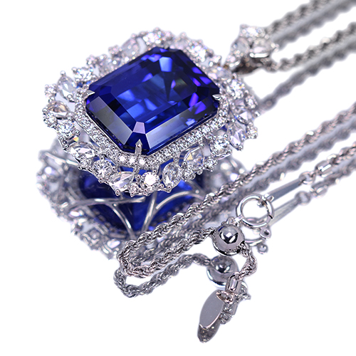 ブルータンザナイト 約30ct ダイヤモンド 3ct ホワイトゴールド