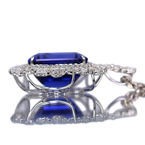 ブルータンザナイト 約30ct ダイヤモンド 3ct ホワイトゴールド