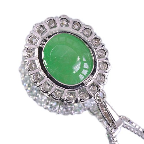 第451回抽選販売＞翡翠（ヒスイ） 9.7ct ダイヤモンド 1.0ct プラチナ