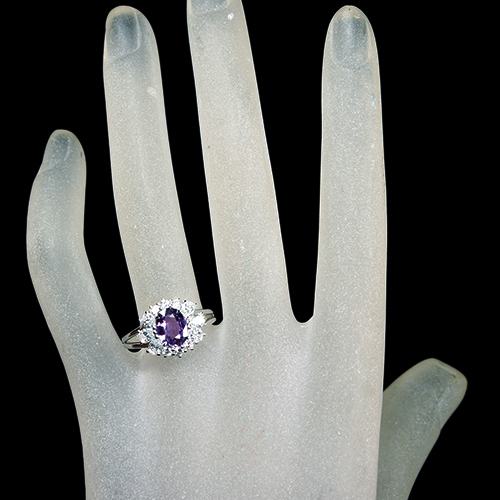 第451回抽選販売＞非加熱パープルサファイア 1.4ct ダイヤモンド 0.9ct 