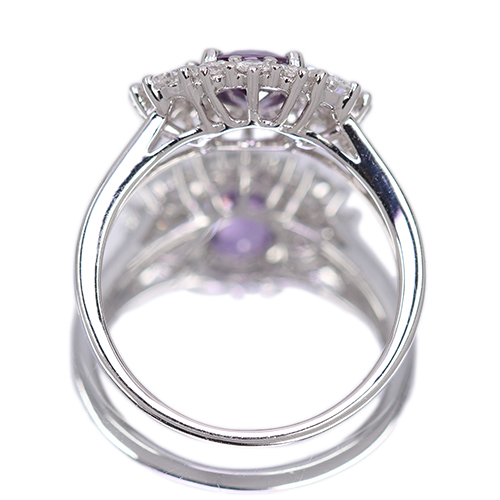 第451回抽選販売＞非加熱パープルサファイア 1.4ct ダイヤモンド 0.9ct