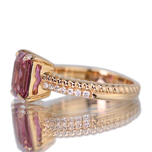 ピンクトルマリン 約2.5ct ダイヤモンド 約0.2ct ピンクゴールド