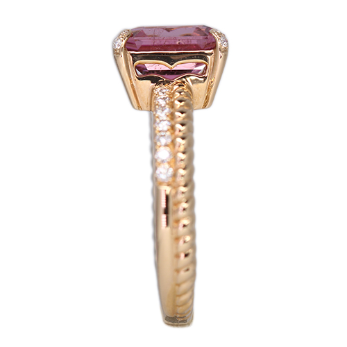 ピンクトルマリン 約2.5ct ダイヤモンド 約0.2ct ピンクゴールド