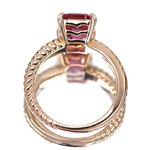 ピンクトルマリン 約2.5ct ダイヤモンド 約0.2ct ピンクゴールド