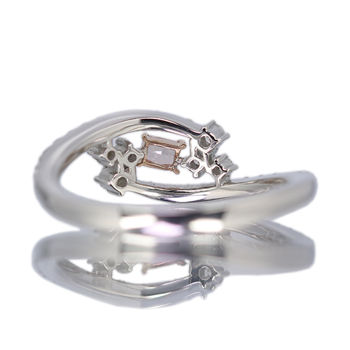 天然無処理ピンクダイヤモンド カラーレス リング 計0.75ct PT PC283692.jpg?v=1703741730&