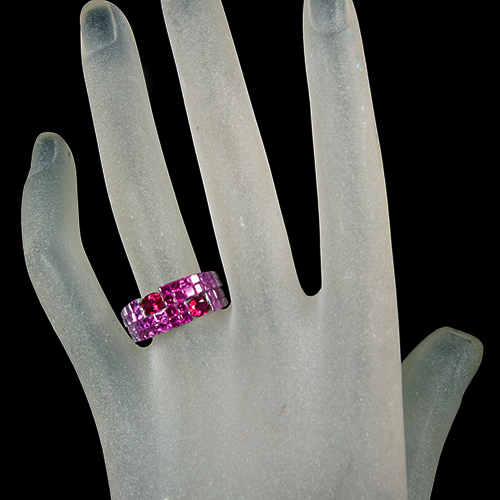 【送料無料】14金 ホワイトゴールド ガーネット? サファイア? ルビー? ガーネット(ハートシェイプ) 4.1ct ダイヤモンド 0.4ct ホワイト
