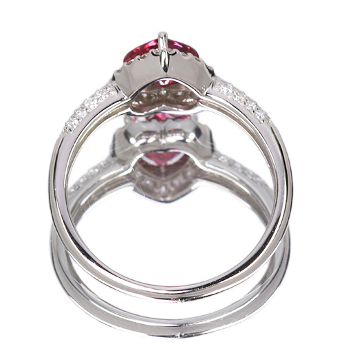 スヌピ☆ハートシェイプピジョンブラッドルビーリング スヌピ☆ハートシェイプピジョンブラッドルビーリング ピジョン