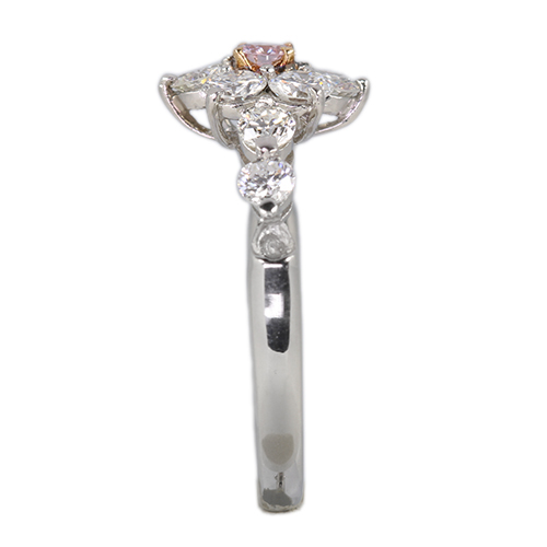 ピンクダイヤモンド 0.095ct/FPP/SI1 ダイヤモンド 約1ct プラチナ