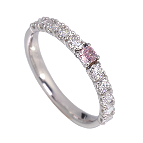 ピンクダイヤモンド 0.094ct/FIP/I1 ハートアンドキューピッド