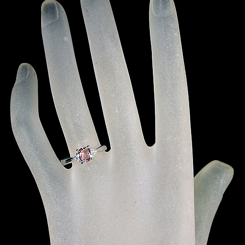 パパラチアサファイア 約1ct ダイヤモンド プラチナ リング(指輪