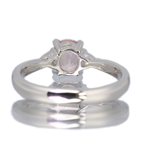 パパラチアサファイア 約1ct ダイヤモンド プラチナ リング(指輪