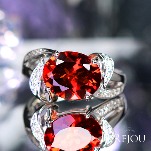 アンデシン 2.5ct ダイヤモンド プラチナ リング(指輪)【品質保証書