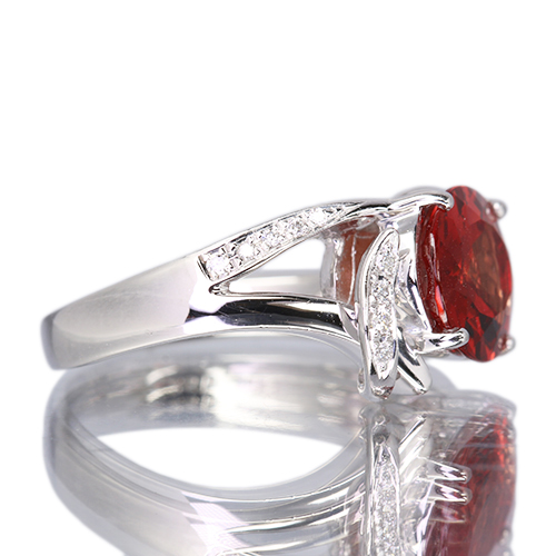 アンデシン 2.5ct ダイヤモンド プラチナ リング(指輪)【品質保証書
