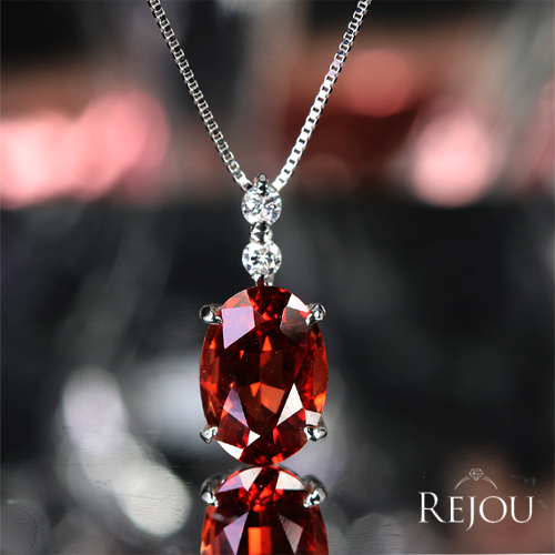 アンデシン 2.5ct ダイヤモンド プラチナ ネックレス【品質保証書/全宝