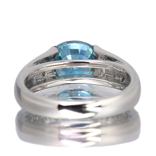 専用JG64★高級 ブルーダイヤモンド0.1ct 純プラチナ リング ブルージルコン 3.0ct ダイヤモンド 1.1ct プラチナ リング(指輪
