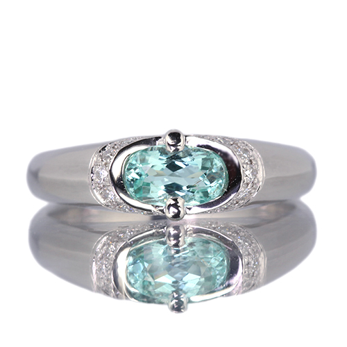 パライバトルマリン✰プラチナリング　14.5号 パライバトルマリン 5.47ct ダイヤモンド プラチナ リング（指輪