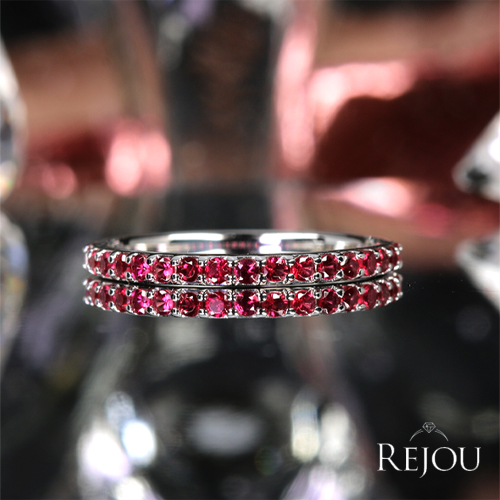 レッドスピネル 0.3ct ホワイトゴールド リング(指輪)【品質保証書/NGL