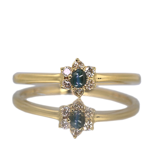 アレキサンドライトキャッツアイ ダイヤモンド ホワイトゴールド