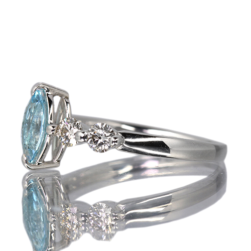 希少】ブルーダイヤモンド0.3ct&ダイヤ0.55ct ファッションリング