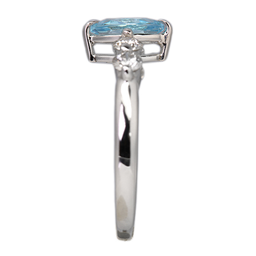 希少】ブルーダイヤモンド0.3ct&ダイヤ0.55ct ファッションリング