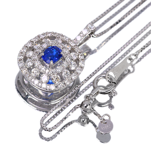アウイナイト 0.27ct ダイヤモンド 0.5ct プラチナ ネックレス【品質