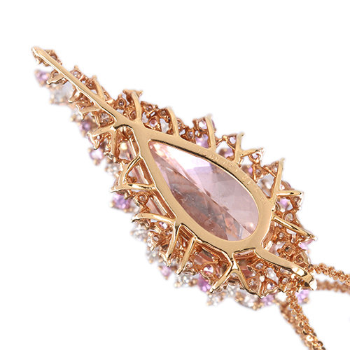 モルガナイト 7.1ct ピンクサファイア 0.5ct ダイヤモンド 0.6ct